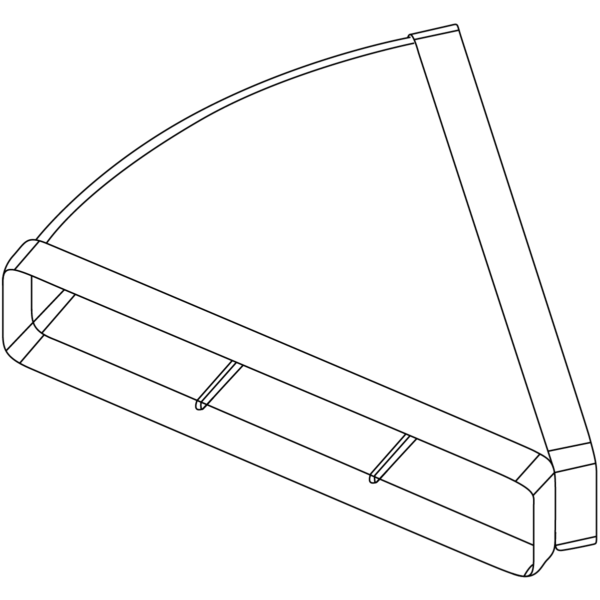 Horizontal Duct 45 Degree Bend